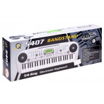 Detské klávesy MQ5407 s mikrofónom 54 klávesov strieborné